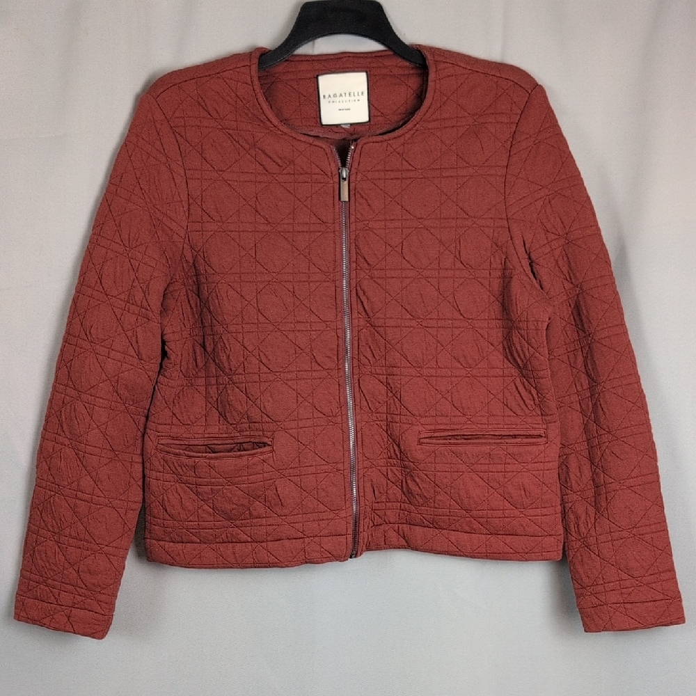 Bagatelle Quilted Bomber Jacket - Deep‎ Rust